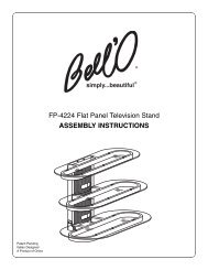 FP-4224 Flat Panel Television Stand ASSEMBLY INSTRUCTIONS