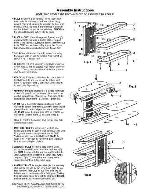 FP-4224 Flat Panel Television Stand ASSEMBLY INSTRUCTIONS