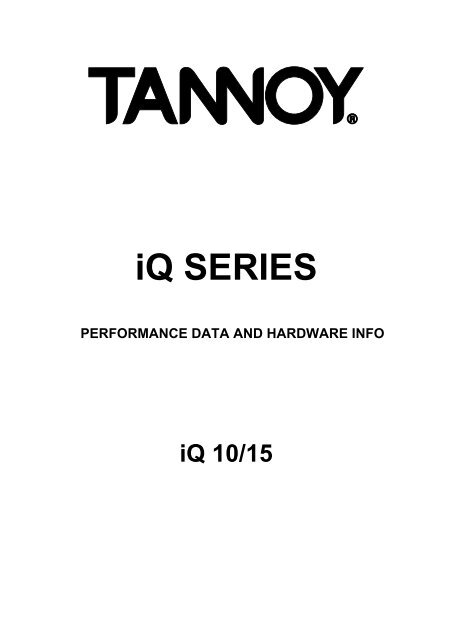 Iq Series Tannoy