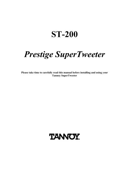 ST-200 Prestige SuperTweeter - PPL