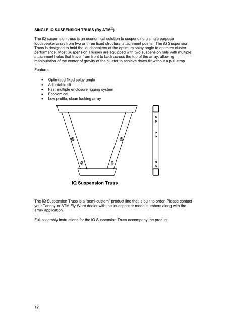 iQ SERIES USER MANUAL - Tannoy