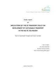 Study report on IMPLICATIONS OF THE EU ... - TransBaltic