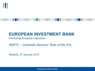 Towards bankable projects EIB â Thomas Schmidt - TransBaltic