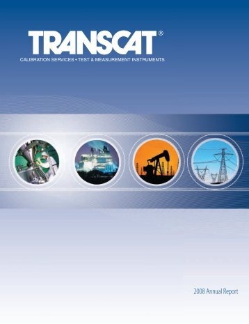 Annual Report 2008 - Transcat