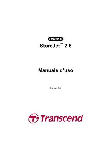 StoreJet 2.5 Manuale d'uso - Transcend