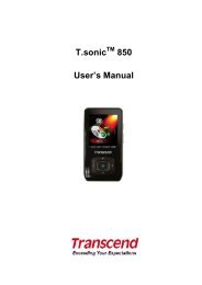T.sonic 850 User's Manual - Transcend