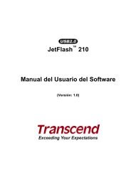 JetFlash 210 Manual del Usuario del Software - Transcend