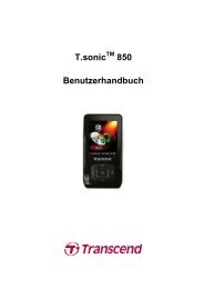 T.sonic 850 Benutzerhandbuch - Transcend