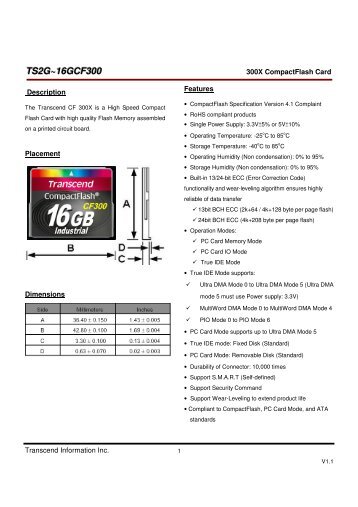 TS2G~16GCF300 - Transcend