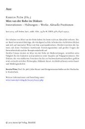 Mies van der Rohe im Diskurs - Innovationen ... - transcript Verlag