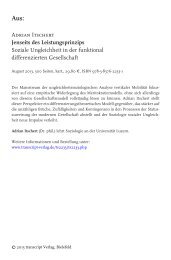 Adrian Itschert Jenseits des Leistungsprinzips ... - transcript Verlag