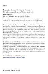 Heterotopien - Perspektiven der intermedialen ... - transcript Verlag