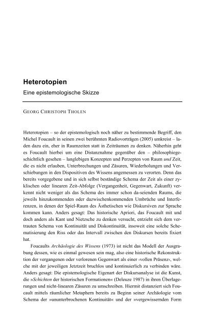 Heterotopien - Perspektiven der intermedialen ... - transcript Verlag