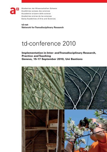 td-conference 2010 - SAGUF Network for Transdisciplinary Research