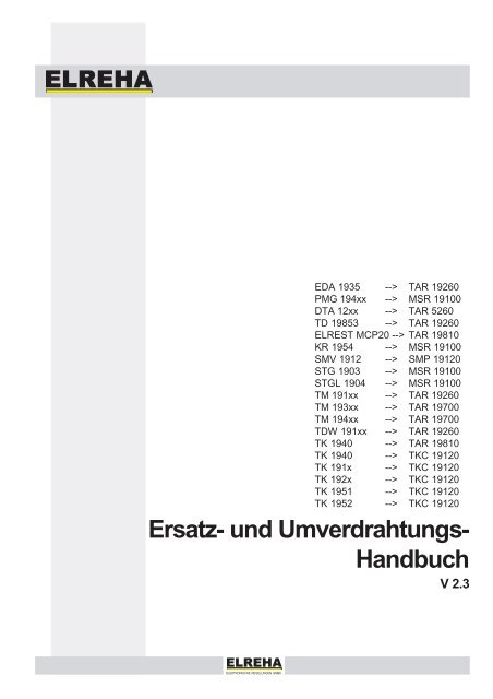 Ersatz- und Umverdrahtungs- Handbuch - Elreha