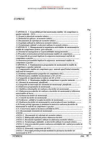 Mentenanta Statiilor de Comprimare a Gazelor Naturale ... - Transgaz