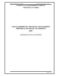 ANNUAL REPORT OF âTRANSGAZâ MANAGEMENT INDIVIDUAL ...