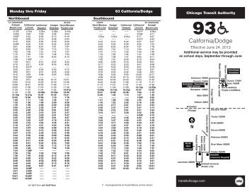 Schedule - Route 93 - California/Dodge - Chicago Transit Authority