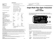 Single Mode Fiber Optic Transceiver - Transition Networks