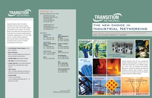 Industrial Brochure - Transition Networks