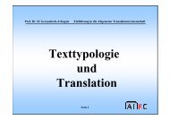 texttypologie und translation - Translation Concepts