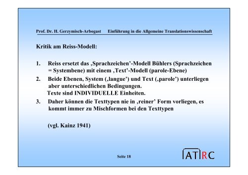 texttypologie und translation - Translation Concepts