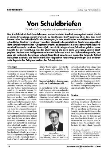 Von Schuldbriefen - Transliq