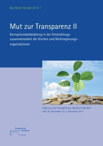 Mut zur Transparenz II - Transparency International