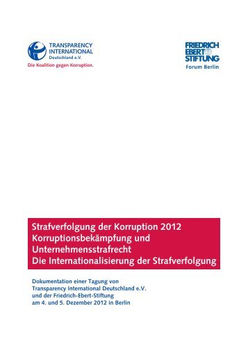 Strafverfolgung der Korruption 2012 - Transparency International