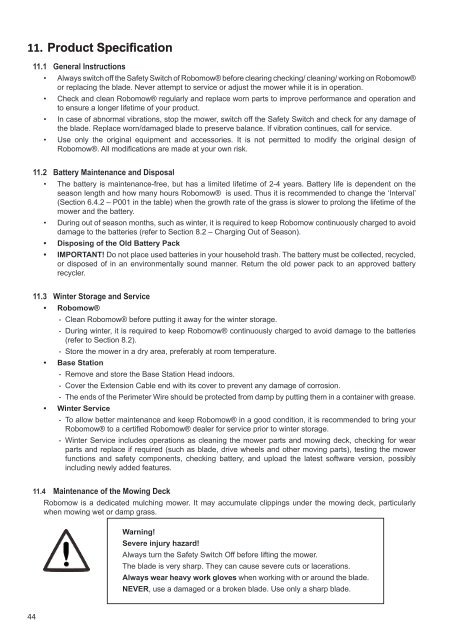 ROBOMOW robotic mower manual