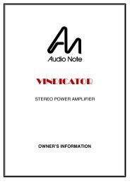 VINDICATOR manual - Audio Note