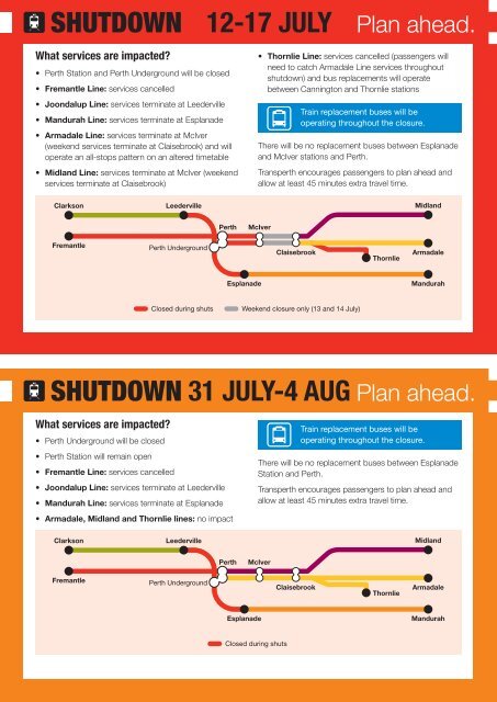 Train Shutdown Brochure - Transperth