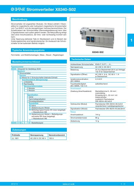 Stromverteiler X8340-S02 1 - ETA
