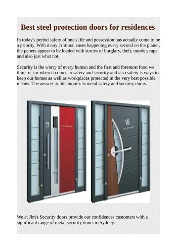 Best steel protection doors for residences