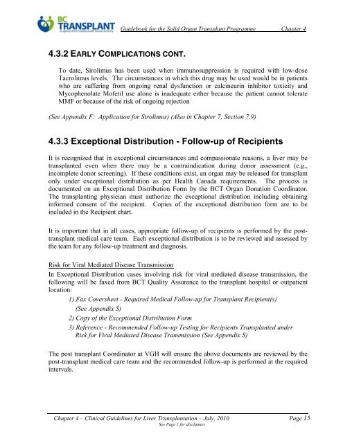 4. Clinical Guidelines for Liver Transplantation (PDF) - British ...