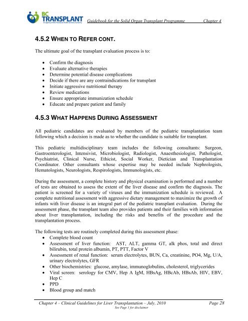 4. Clinical Guidelines for Liver Transplantation (PDF) - British ...