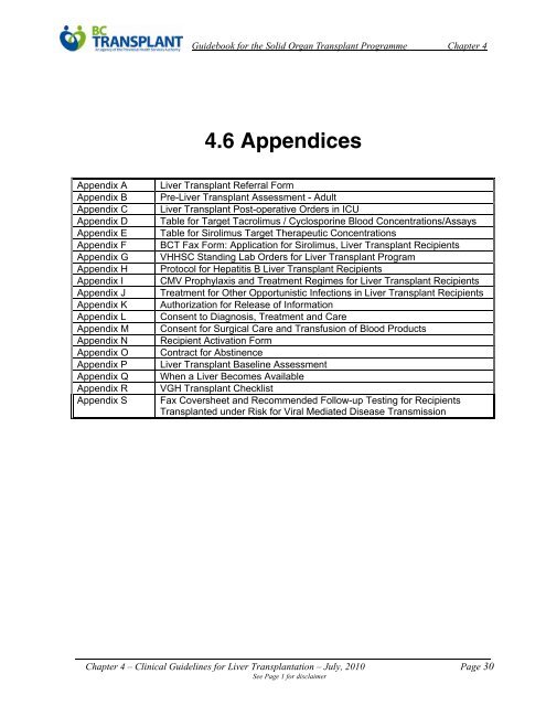 4. Clinical Guidelines for Liver Transplantation (PDF) - British ...