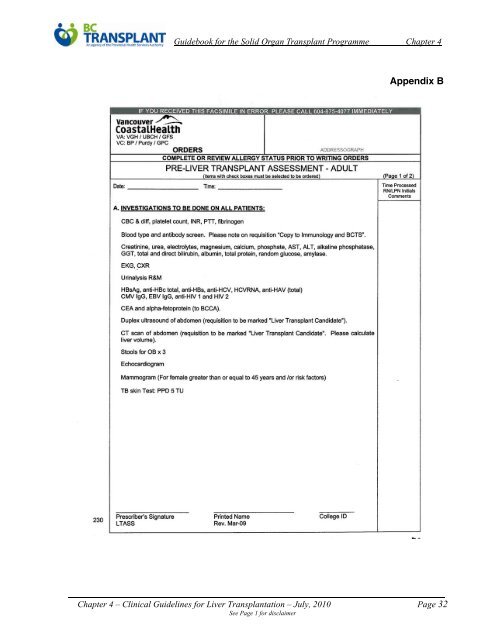 4. Clinical Guidelines for Liver Transplantation (PDF) - British ...