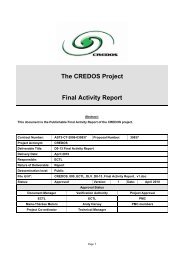 The CREDOS Project Final Activity Report - Eurocontrol
