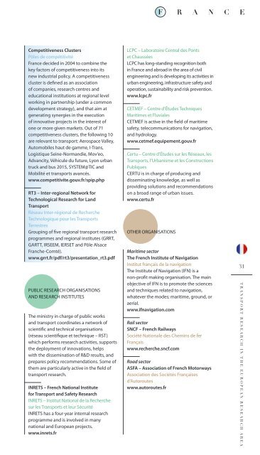 Transport Research in the European Research Area