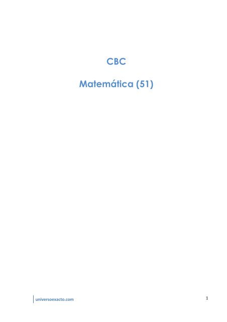 CBC Matemática (51)