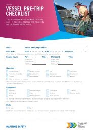 Vessel pre-trip checklist - Transport Safety Victoria