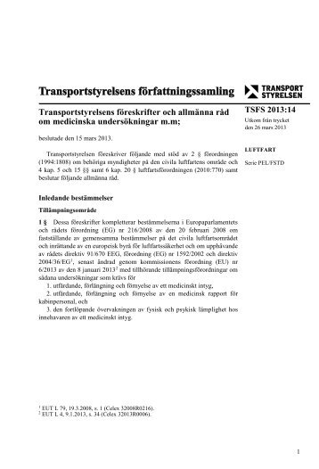 TSFS 2013:14 - Transportstyrelsen