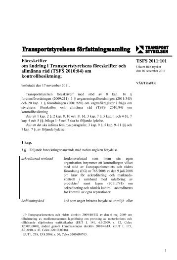 2011:101 - Transportstyrelsen