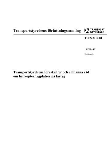 TSFS 2012:81 - Transportstyrelsen