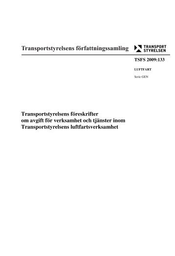 TSFS 2009:133 - Transportstyrelsen