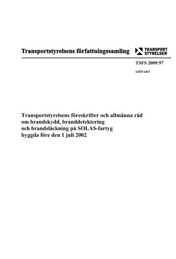 TSFS 2009:97 - Transportstyrelsen