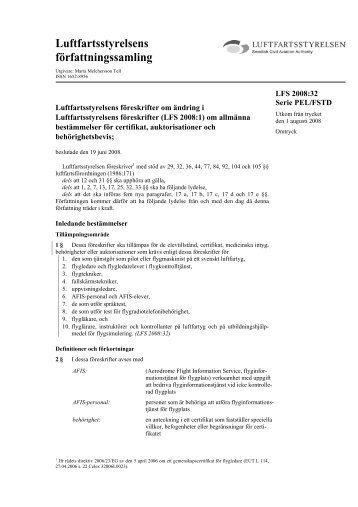 LFS 2008:32 - Transportstyrelsen
