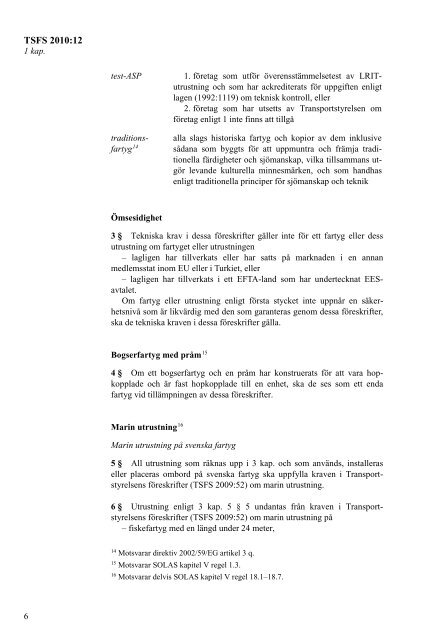 TSFS 2010:12 - Transportstyrelsen