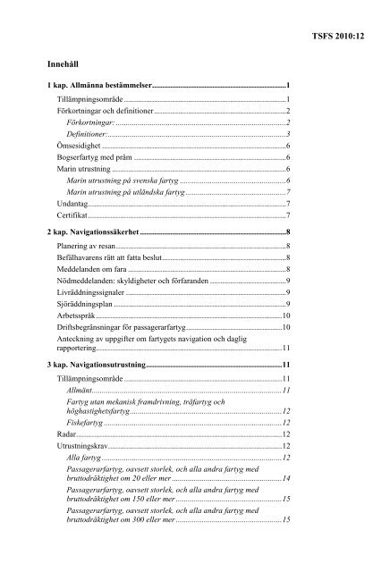 TSFS 2010:12 - Transportstyrelsen